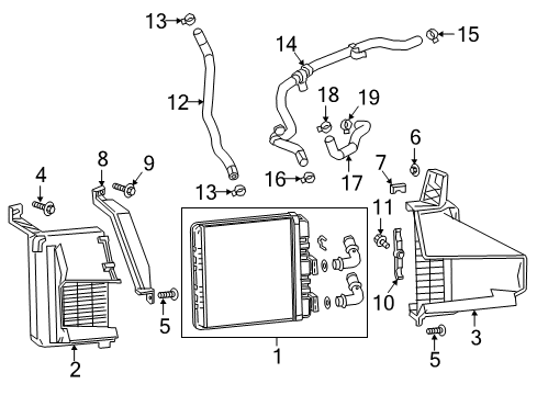 2018 Cadillac CT6 Radiator & Components Diagram 2 - Thumbnail