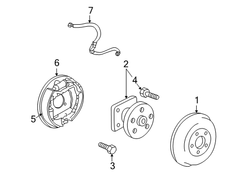 2001 Pontiac Aztek Rear Brakes Diagram 1 - Thumbnail