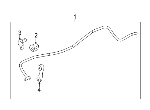 2008 Saturn Aura Rear Suspension, Control Arm Diagram 1 - Thumbnail