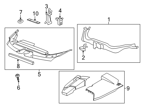 2011 Cadillac CTS Radiator Support Diagram 1 - Thumbnail