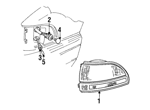 1992 Buick LeSabre Side Marker & Signal Lamps Diagram 1 - Thumbnail