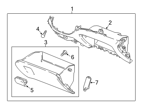 2023 Chevy Traverse Glove Box Diagram