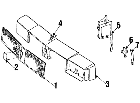 1986 Oldsmobile Cutlass Supreme ORNAMENT, Radiator Grille and Front End Ornamentation Diagram for 22506743