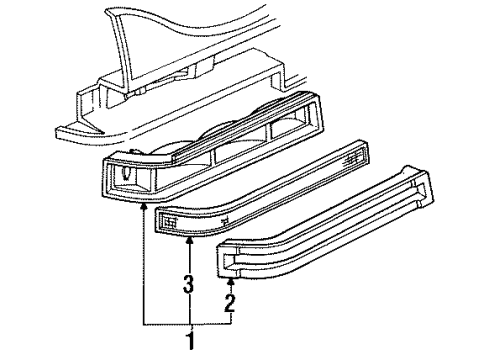 1990 Cadillac Seville Lens,Tail Lamp 0Tr Diagram for 16513130