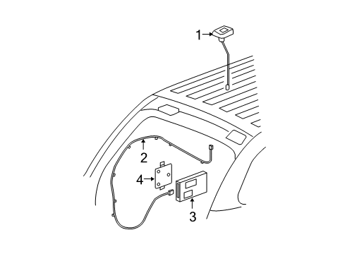 2005 Chevy Equinox Cable Assembly, Radio Antenna Diagram for 22728452