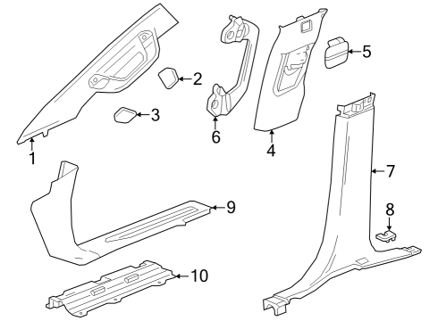 2024 GMC Sierra 2500 HD Interior Trim - Cab Diagram 3 - Thumbnail