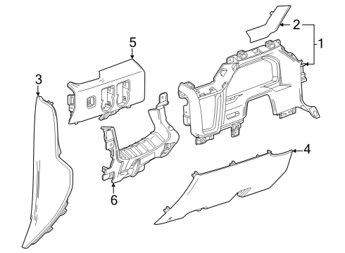 2023 GMC Sierra 1500 Cluster & Switches, Instrument Panel Diagram 10 - Thumbnail