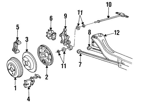 1993 Saturn SC2 Rear Brakes Diagram