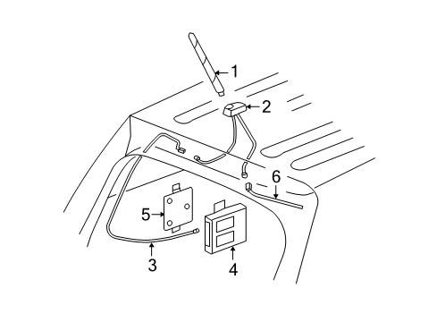 2008 Pontiac Torrent Antenna & Radio Diagram 1 - Thumbnail