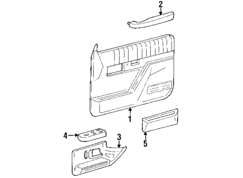 1992 GMC Yukon Interior Trim - Front Door Diagram