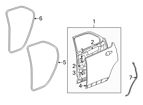 2012 Chevy Equinox Rear Door Diagram