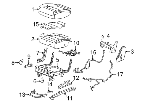 2023 Cadillac XT6 Cover, R/Seat Frm Rr Fin *Dk Titanium Diagram for 84457228