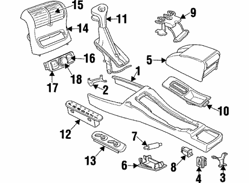 1998 Cadillac Catera Indicator Asm,Automatic Transmission Control Diagram for 9224225