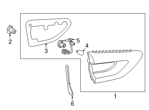 2018 Buick Regal TourX Seal, Rear Body Structure Stop Lamp Diagram for 39094854