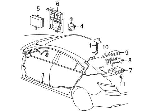 2012 Buick LaCrosse Bracket, Comn Interface Module Diagram for 25794011