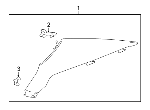 2013 Buick LaCrosse Interior Trim - Quarter Panels Diagram