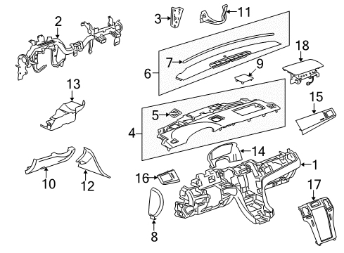 2014 Cadillac Escalade Instrument Panel Diagram