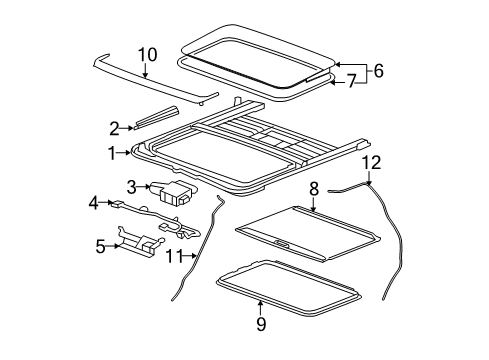 2009 Chevy Suburban 1500 Sunroof, Body Diagram