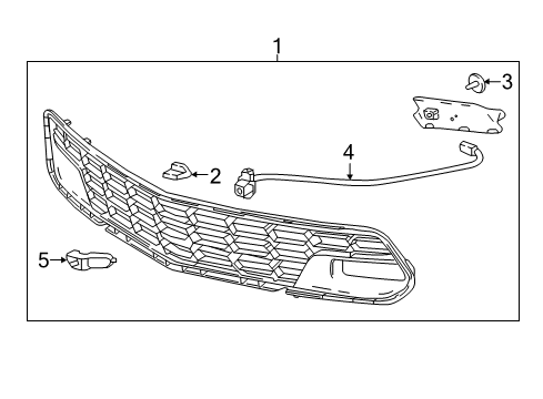 2017 Chevy Corvette Grille & Components Diagram 3 - Thumbnail