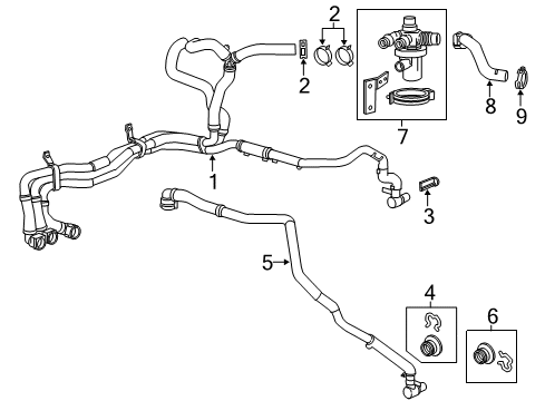 2014 Chevy Volt Filter, Drive Motor Battery Coolant Diagram for 22783045