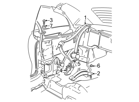 1995 Chevy Cavalier Seat Belt Diagram 4 - Thumbnail