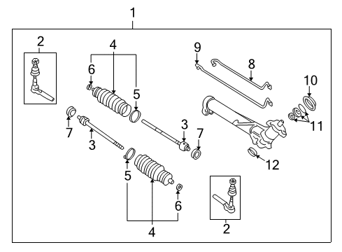 1999 Pontiac Grand Am P/S Pump & Hoses, Steering Gear & Linkage Diagram 2 - Thumbnail