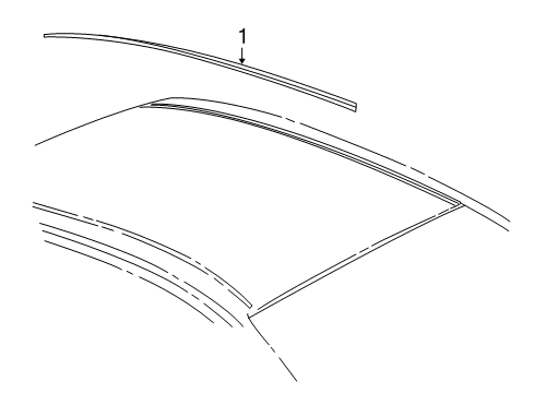 2010 Cadillac STS Exterior Trim - Roof Diagram