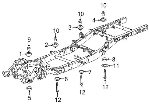 2018 Chevy Silverado 2500 HD Body Mounting - Frame Diagram