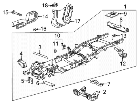 2024 GMC Sierra 3500 HD Frame & Components Diagram