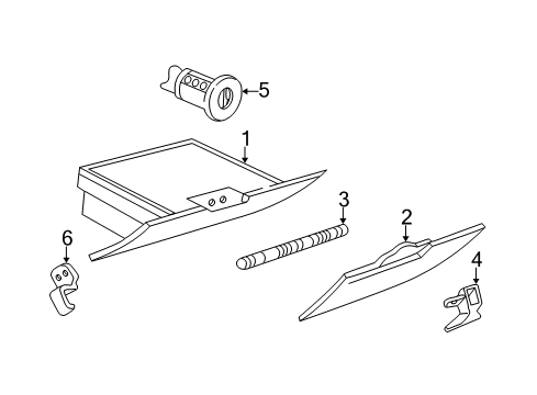 2004 Cadillac CTS Glove Box Diagram