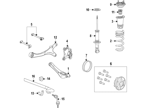 2022 Cadillac Escalade ESV Suspension Components, Control Arm, Ride Control, Stabilizer Bar Diagram 4 - Thumbnail