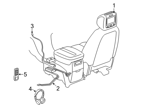 2011 Cadillac Escalade Entertainment System Components Diagram 2 - Thumbnail