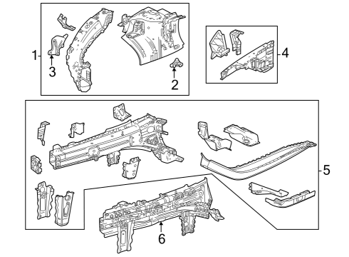 2024 Chevy Trax RAIL-F/CMPT INR SI Diagram for 42553906