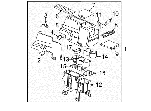 2006 Saturn Vue Holder Asm,Front Floor Console Rear Cup *Neutral Diagram for 15845656