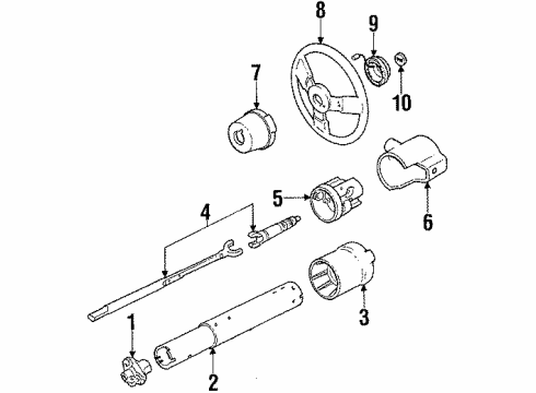 1989 Buick Skylark Steering Column Assembly Diagram