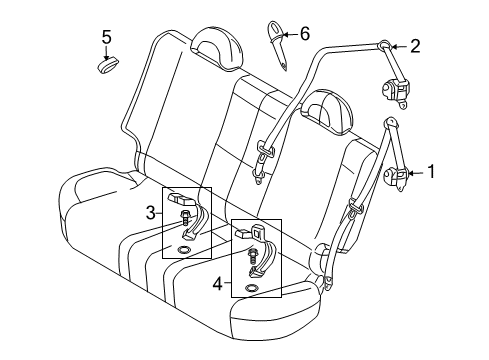 2009 Pontiac G3 Seat Belt Diagram 2 - Thumbnail