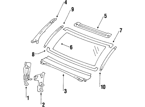 1984 Oldsmobile Omega Arm Asm,Windshield Wiper Diagram for 20343851