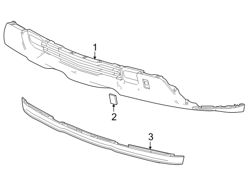 2022 Chevy Silverado 1500 LTD Bumper & Components - Front Diagram 5 - Thumbnail