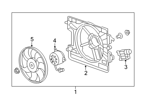 2008 Chevy HHR Cooling System, Radiator, Water Pump, Cooling Fan Diagram 4 - Thumbnail