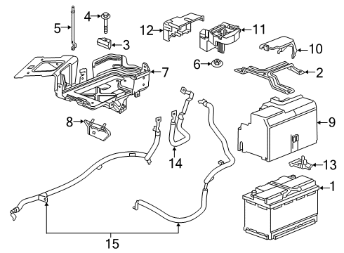 2023 Cadillac XT4 Cable Assembly, Bat Pos J/Blk Diagram for 84854051