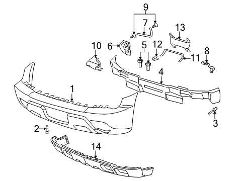 2002 Chevy Avalanche 1500 Front Bumper Diagram