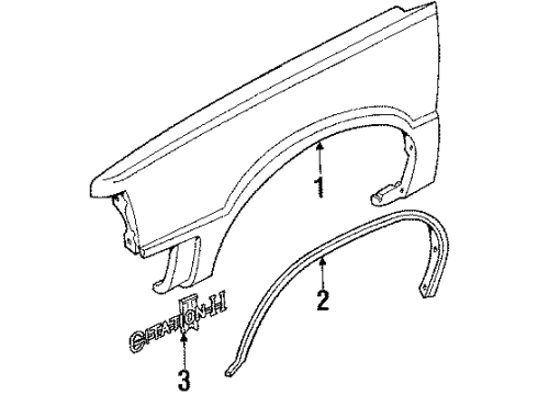 1985 Chevy Citation II Cable Asm,Radio Antenna Diagram for 25520347