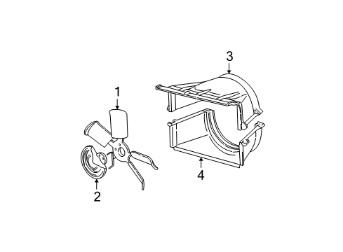 1998 Chevy K1500 Cooling System, Radiator, Water Pump, Cooling Fan Diagram 4 - Thumbnail