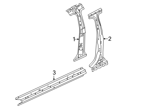 2015 Chevy SS Center Pillar & Rocker Diagram