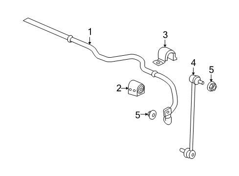 2005 Saturn Ion Insulator,Front Stabilizer Shaft Diagram for 15820164