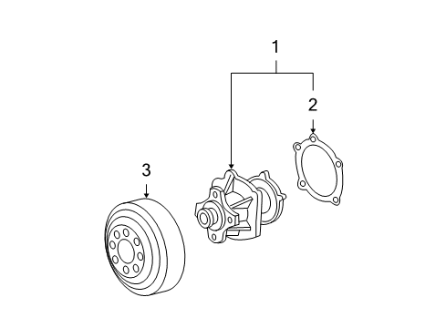 2011 GMC Canyon Cooling System, Radiator, Water Pump, Cooling Fan Diagram 1 - Thumbnail