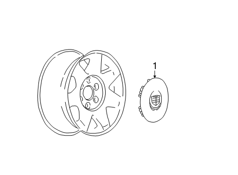 2004 Cadillac Escalade ESV Wheel Covers & Trim Diagram