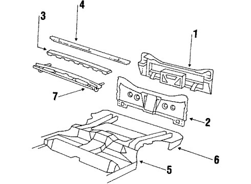 1989 Oldsmobile 98 Pkt Assembly, License Plate *Argentsilver Diagram for 20734749