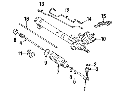 1997 Cadillac DeVille Pipe Kit,Steering Gear(Long) Diagram for 26041913