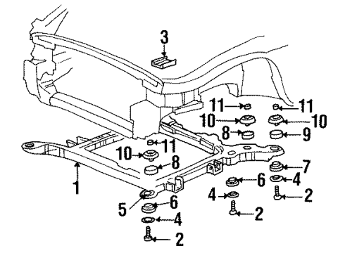 2003 Oldsmobile Aurora Suspension Mounting - Front Diagram